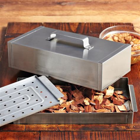 how do you use a stainless steel smoker box|stainless steel meat smoker.